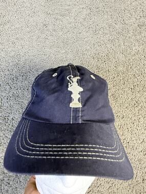 America's Cup Hat Cap Strap Back Mens One Size Blue Cotton Twill Nautical